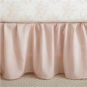 Blush Pink Bedding Bundle: crib skirt and 2 fitted organic sheets
